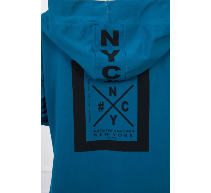 Bunda oversize s kapucí navy