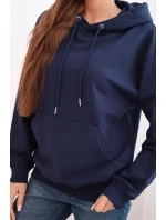 Dámska mikina s kapucňou a klokaním vreckom modrá Dámska mikina s kapucňou a klokaním vreckom modrá