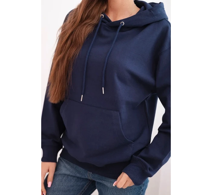 Dámska mikina s kapucňou a klokaním vreckom modrá Dámska mikina s kapucňou a klokaním vreckom modrá