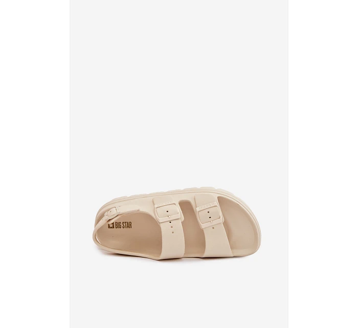 Dámské pěnové sandály na platformě Big Star TT274A032 světle béžové Dámské pěnové sandály na platformě Big Star TT274A032 světle béžové