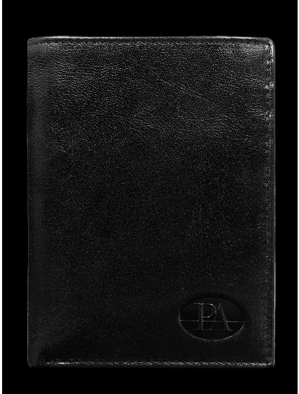 Pánska čierna otvorená kožená peňaženka