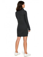 Dámske svetrové šaty BK010 - graphite - BE