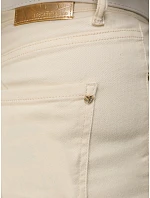 Jeansy damskie z paskiem i  beżowe model 22161489 - FashionStreet