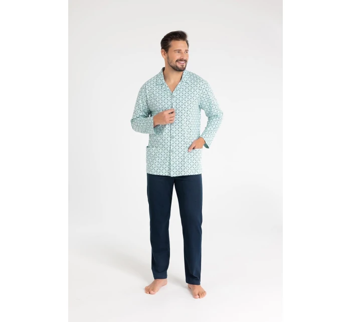 Pyžamo model 21266464 dlouhé/r MXL pánské rozepínací - Regina