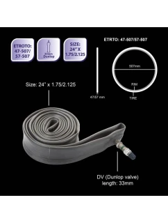 Guma na bicykel 24x1,75/2,125 Prevody na bicykel