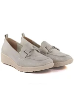 Dámske topánky na platforme, zlaté M.Daszynski MR1840