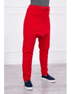 Súprava vrecovitých nohavíc červená