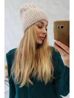 Fleecová čepice Anna model 18750143 béžová - K-Fashion Fleecová čepice Anna model 18750143 béžová - K-Fashion
