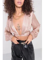 Bluzka model 18804242 beżowy - FPrice Bluzka model 18804242 beżowy - FPrice