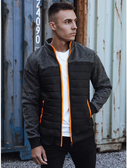Pánska prechodná prešívaná bunda čierna FashionStreet TX4855