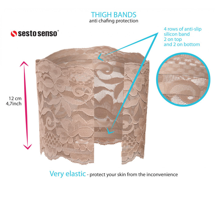 Páska na stehná Sesto Senso Thigh Bands čipka