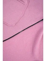 Zateplená mikina s prodlouženými zády a kapsami tmavě růžová Zateplená mikina s prodlouženými zády a kapsami tmavě růžová