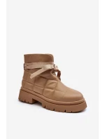 Dámské kotníčkové boty se a šněrováním khaki model 21644678 - Boto Dámské kotníčkové boty se a šněrováním khaki model 21644678 - Boto