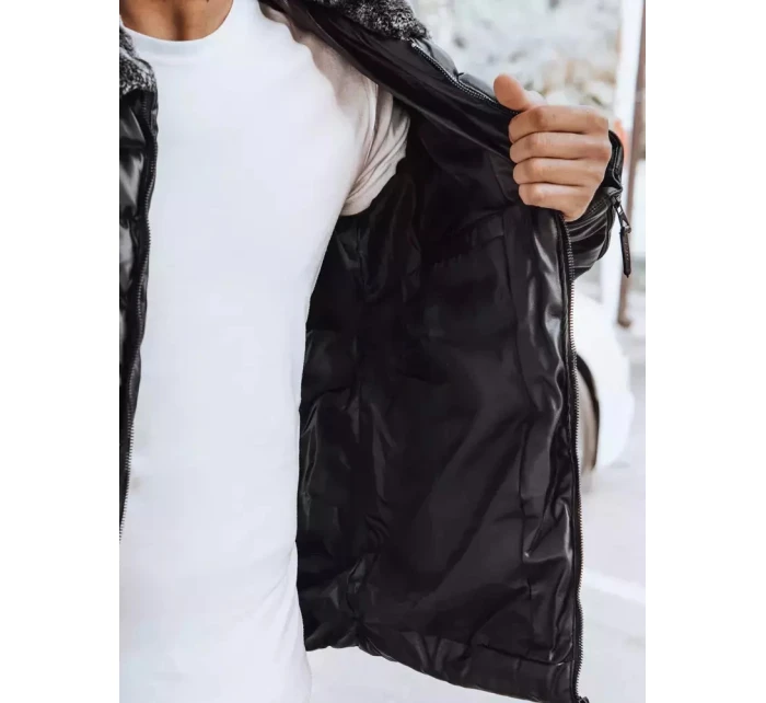 Pánska prešívaná bunda čierna FashionStreet TX4250 Pánska prešívaná bunda čierna FashionStreet TX4250