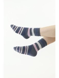 Thermo ponožky Stripe šedé s pruhmi