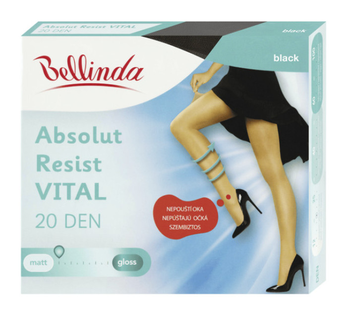 Pančuchové nohavice s podporným efektom ABSOLUT RESIST VITAL 20 DEN - BELLINDA - čierna
