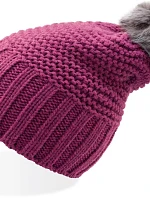 Atlantis Headwear Monte Bianco Pletená čiapka s bambulou „Monte Bianco“ 33.0185 fuchsiová/sivá