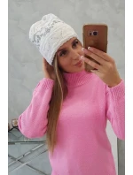 Dámska čiapka Kira K374 biela+sivá