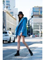 Světle modrá dámská bunda s kapucí model 15846262 - Ann Gissy