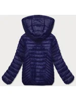 Tmavě modrá prošívaná dámská bunda s kapucí model 18038058 - S'WEST