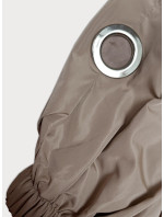 Dlhá voľná bunda ťavej farby s kapucňou (TR982)