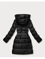 Plus size obojstranná zimná bunda čierna/panther (M6-6008-1)
