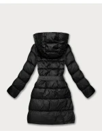 Obojstranná zimná bunda nadmernej veľkosti Black/Panther (M6-6008-1)