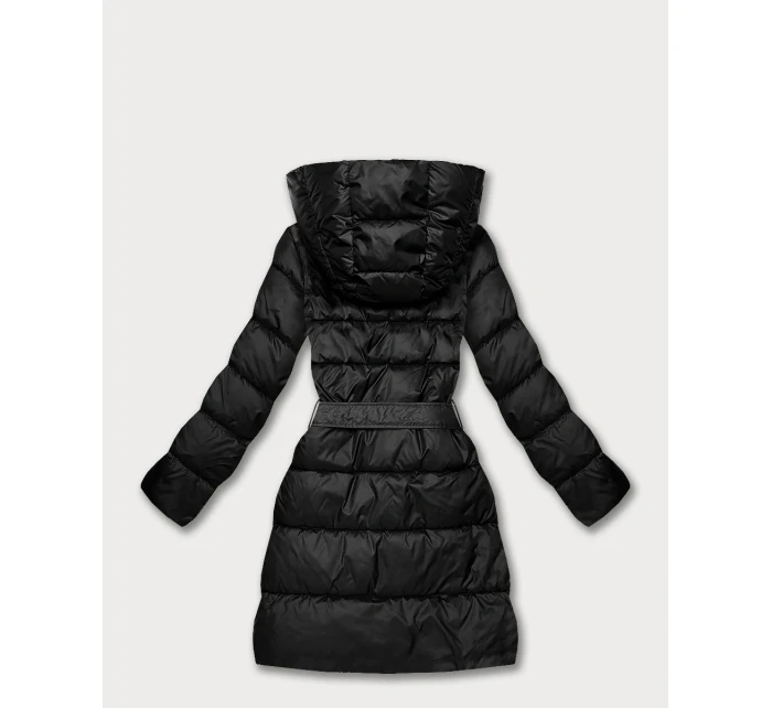 Obojstranná zimná bunda nadmernej veľkosti Black/Panther (M6-6008-1)