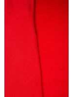 Zateplená mikina s dlhým chrbtom a kapucňou červená