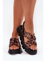 Sandały Damskie Na Platformie Z Paskami Panterka Filamira