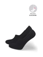 Damskie Skarpetki Microstopki Bawełniane Gładkie Czarne