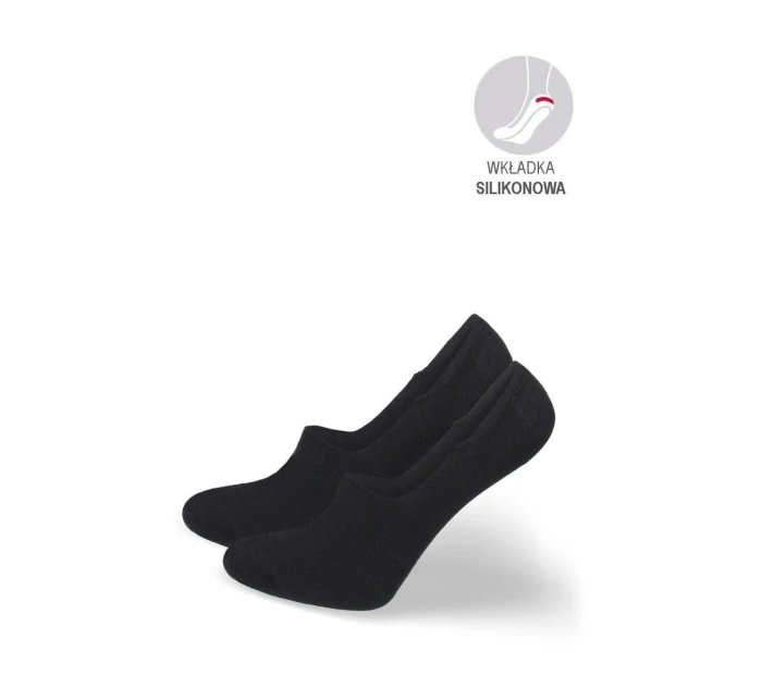 Damskie Skarpetki Microstopki Bawełniane Gładkie Czarne