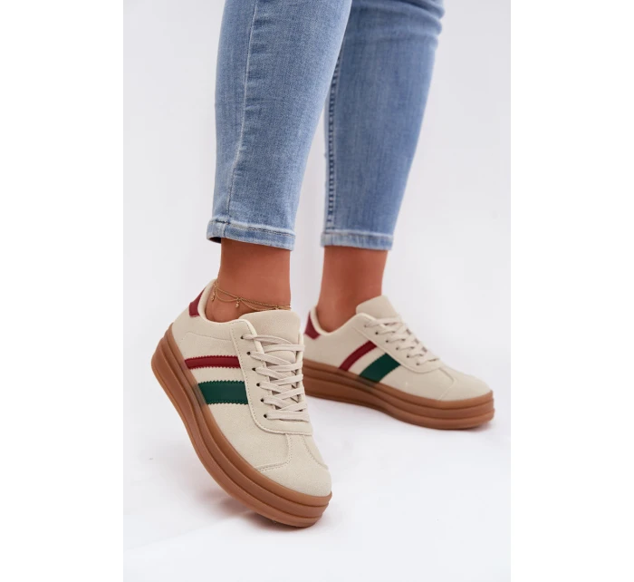 Dámské tenisky na platformě Béžové Janivelle