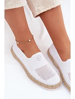 Dámské espadrilky model 22067174 Bílé - VINCEZA Dámské espadrilky model 22067174 Bílé - VINCEZA