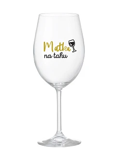MATKA NA RUKU - číry pohár na víno 350 ml