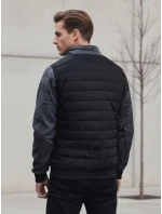 Kurtka męska przejściowa pikowana czarna model 22013981 - FashionStreet