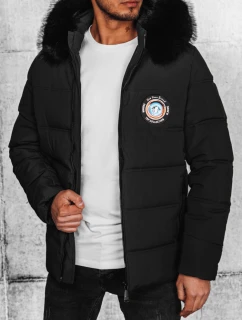 Pánská prošívaná zimní bunda černá model 21972147 - Dstreet