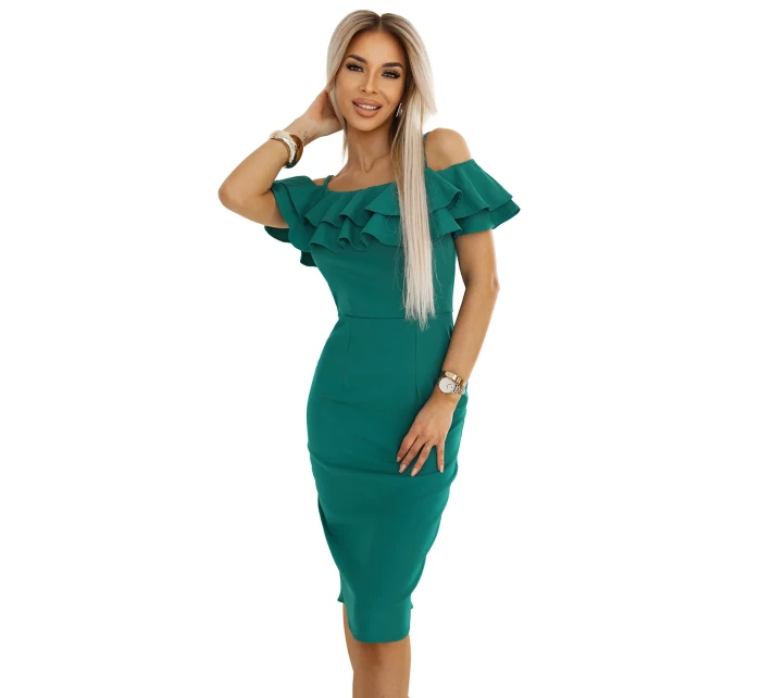 Přiléhavé midi šaty ve stylu model 21154527 - numoco