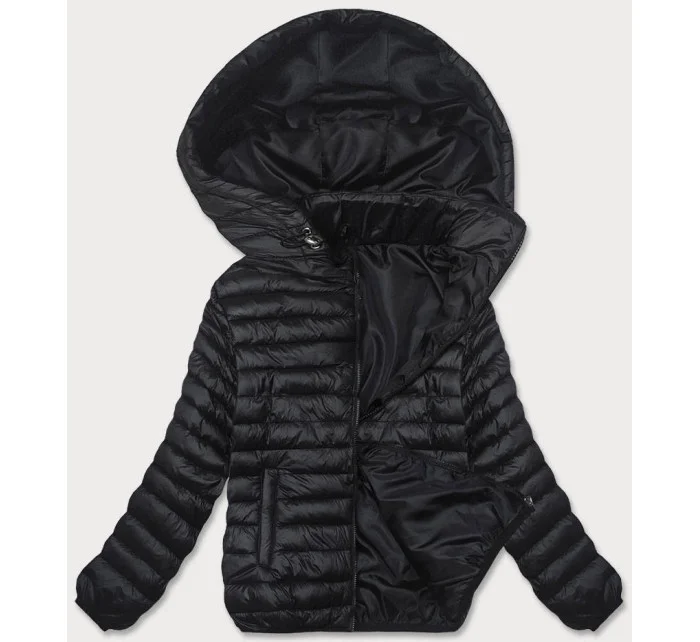 Černá dámská prošívaná bunda s kapucí model 18311070 - S'WEST