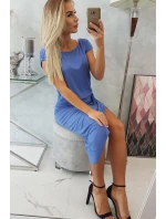 Asymetrické džínsové šaty