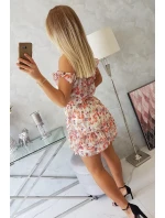 Zavinovacie šaty s ecru pásom