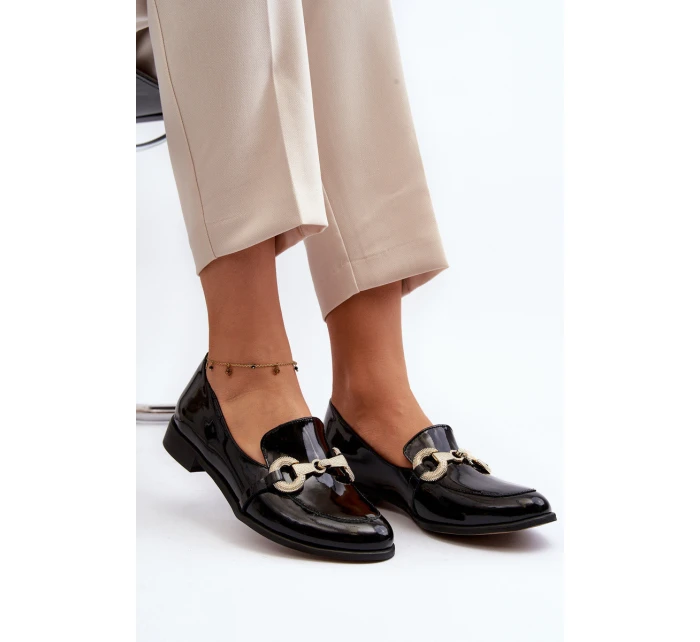 Dámské Mokasíny S Ozdobou Černé model 21646379 - Zazoo Dámské Mokasíny S Ozdobou Černé model 21646379 - Zazoo