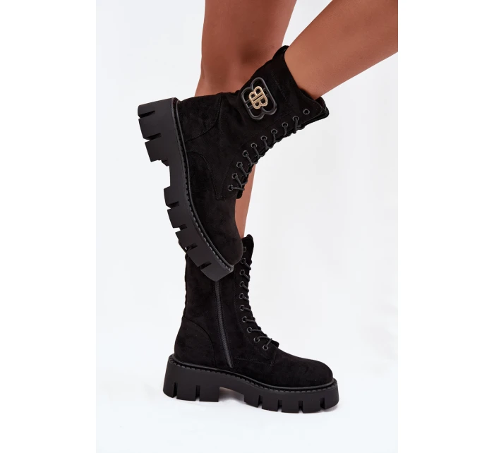 Zateplené workery dámské s ozdobou černé model 21708935 - Boto Zateplené workery dámské s ozdobou černé model 21708935 - Boto