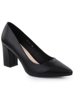 Dámske čierne lodičky Sergio Leone na ihlovom podpätku PB414