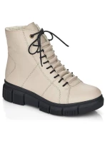 Rieker W X3428 béžové zateplené topánky