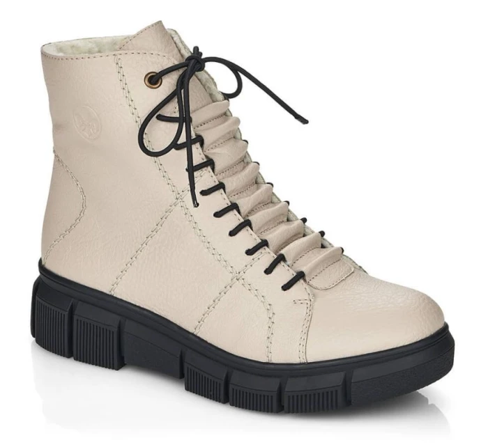 Rieker W X3428 béžové zateplené topánky