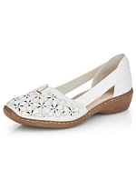 W bílá kožená polobotka model 22050397 - Rieker