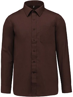 K Popelínová košile s dlouhým rukávem 20.K brown model 22510011 - Kariban