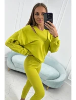 model 18752914 set halenka + top + legíny kiwi - K-Fashion model 18752914 set halenka + top + legíny kiwi - K-Fashion