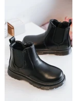 Dětské Kůže zateplené boty černé model 21597541 - Boto Dětské Kůže zateplené boty černé model 21597541 - Boto